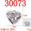 Simples Versátil Doce Cool Moda Coração Colorido Strass Pingente DIY Artesanal Joias Pulseira Colar Pingente Acessórios Materiais