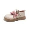 Zapatos de Princesa con Lazo de Dibujos Animados Elegantes y Lindos para Niñas, Nuevos Zapatos de Primavera y Otoño 2026, Zapatos de Cuero de Suela Suave para Niños Mayores