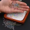 Miçangas de Vidro Coloridas Transparentes 6mm Miçangas Redondas Miçangas Soltas Pulseiras Colares DIY Feitos à Mão Acessórios de Joias Materiais Atacado