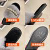 Comercio exterior nueva cadena de perlas zapatillas planas peludas grandes moda femenina chanclas hogar abiertas zapatillas de algodón transfronterizas