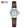 Reloj de cuarzo de la marca OFNS, con explosiones transfronterizas y incrustaciones de diamantes, para mujer, de moda, resistente al agua, con escala romana.