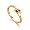 Anillo simple liso brillante de moda para comercio electrónico transfronterizo anillo abierto diseño de letras personalizado DIY anillo de pareja