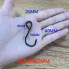 Gancho negro barra transversal multiusos gancho en S cesta de flores gancho delgado en forma de S gancho pequeño minigancho gancho para almacenamiento en rejilla