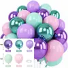 Conjunto de Balões de Látex Azul e Rosa de 12 Peças Mais Vendido Transfronteiriço, Redondo e Espessado, para Festas de Aniversário e Decorações de Casamento