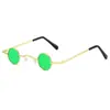 Gafas de sol de metal con montura redonda estilo República de China, Gafas redondas retro de príncipe, Gafas de sol punk hip-hop con montura ultrachica, Retro británico