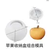 Resina Cristal Papoula DIY Resina Gesso Maçã Caixa de Armazenamento Pote de Armazenamento Copo de Vela Display Molde de Silicone