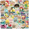 50 Pegatinas de Graffiti Estilo Tailandés de Dibujos Animados para Decorar Guitarras, Cuadernos, Maletas, Manualidades Impermeables Venta al por Mayor Transfronteriza