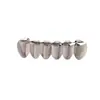 Nova Loja Atacado Brilhante 6 Dentes Aparelho Hip-Hop Cobre Eletroplatado Ouro K Halloween Ornamentos de Dente Grillz de Dentes Exagerados
