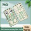 Ruth Matcha Verde Conjunto de 7 Peças para Manicure Cortador de Unhas Conjunto de 7 Peças Kit Completo para Cuidado das Unhas
