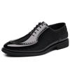 Zapatos de Vestir de Negocios Zapatos de Cuero para Hombre de Borde Abierto con Cuentas de Cuero Lacado Zapatos de Boda Zapatos Británicos de Moda Zapatos Casuales de Punta a la Moda para Hombre