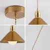 Araña LED nórdica personalizada 9W para hogar, dormitorio, sala de estar, comedor, hotel, araña con portalámparas de aluminio y cobre