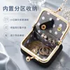 Nueva caja compacta de anillo de cuero PU, joyero, mini anillo, collar, pendiente y monedero