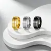 Anillos Populares Europeos y Americanos de Acero de Titanio para Hombre Transfronterizos, Anillos de Pareja de Acero Inoxidable Electrochapados al Vacío, Accesorios para Manos y Joyería