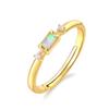 Anillo compacto exquisito de ópalo japonés nuevo 2022 anillo chapado en oro de plata 925 anillo de moda OL una generación de cabello