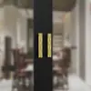 Maçanetas de Porta de Design de Hotel de Luxo em Estoque, Maçanetas de Porta de Vidro em Liga de Alumínio, Maçanetas Grandes em Cobre Dourado Antigo