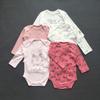 Bolsa de Cuatro Estaciones para Bebé Ropa de Pedos Ropa de Algodón de Manga Larga de Una Pieza para Bebé Pijama de Fondo para Recién Nacido Camisa de Exportación de Cinco Piezas