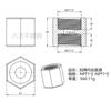 Aço Inoxidável 304 Espessado Rosca Interna Dupla Hexagonal Reta Junta de Topo com Rosca Interna 1/2 Polegada 3/4 Polegada 1 Polegada