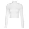 2021 comércio exterior transfronteiriço novo europeu e americano vazado sexy camiseta com cadarço decote nas costas manga longa slim malha shirt top