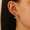 Europa y Estados Unidos aretes retro transfronterizos calientes sentido del diseño de nicho aretes de flores pájaro para mujer primavera y verano joyería de colibrí al por mayor