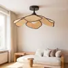 Lámpara Colgante Japonesa de Lino Estilo Wabi-Sabi con Forma de Pétalo para Decoración de Casa de Huéspedes, Hotel, Dormitorio, Lámpara Colgante Artística Vintage de Diseñador para Sala de Té