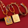 Tíbet Thangka Semipintado a Mano Rugoso Ocho Guardianes Thangka Caja Ga'U Colgante Portátil Buda Thangka Collar