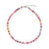 Collar de Cerámica Blanda Transfronterizo Colorido Color Mixto Color Sólido Estilo Femenino Cordón Hecho a Mano Gargantilla de Cerámica Blanda Venta al por Mayor