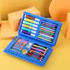 Set de Pintura para Niños Regalo para Estudiante de Jardín de Niños Plumas de Acuarela Crayones Herramientas de Arte para Pintar Plumas de Colores Caja de Regalo Lápices de Colores
