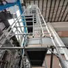 Andaime de liga de alumínio, escada reta de alumínio para escalada de grau de exportação, escada de segurança de quadro largo, estrutura de escalada, em conformidade com normas europeias, andaime com travamento por placa
