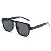 Gafas de sol piloto de doble puente retro ins nicho Redes sociales Gafas para fotografía callejera Protección UV para hombres y mujeres Todas las ocasiones
