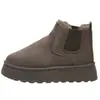 Botas de Nieve Cálidas y Gruesas de Moda para Parejas en Tallas Grandes, 24 Botas Nuevas Cortas Elásticas de Algodón sin Cordones para Comercio Transfronterizo