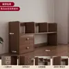 Estante de madeira maciça para mesa de escritório prateleira de armazenamento de mesa armário de armazenamento simples de mesa de escritório estante vertical de vários níveis para escritório