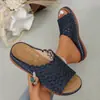 2026 Verano Nuevo Comercio Exterior Tallas Grandes Sandalias Planas Casuales Cómodas Florales Caladas Slip-on Talla Única para Todos