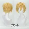 Peluca de anime para hombre Harajuku anti-rizado cabello corto europeo y americano peinado anti-rizado universal cosplay peluca fábrica en stock