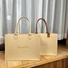 Bolsa de Tela Felt 2025 Gran Capacidad Patchwork Moderna Bolsa de Regalo Bolsa Tote Esencial para Viajar Almacenamiento