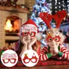 Óculos de Natal 2025 Decoração de Festa Infantil Suprimentos Decorações de Natal Adereços para Fotos Armações de Óculos de Rena