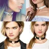 Gargantilla de Cuero Gótico Gargantilla Corazón PU Collar Gargantilla Retro Cuatro Botones Joyería Sexy para el Cuello