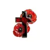 Broche de Alfinete Papoula Memorial do Dia dos Veteranos Transfronteiriço Broche Comemorativo Flor Papoula Insígnia