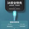 Silicona Líquida con Luz 5A Adecuado para Apple Huawei Tipo-C Xiaomi Teléfono Móvil Extensión 2m Cable Cargador Rápido