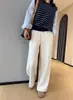 Calça modeladora mágica com deslocamento na costura lateral, calça de perna larga macia e fluida, calça casual modeladora de cintura alta para mulheres, novo outono 2026 H091510