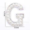Venta caliente transfronteriza de 26 pegatinas de tela con forma de estrella de cinco puntas y letras de perla para ropa, sombreros y bolsos, materiales decorativos.