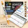 Marcador Acrílico Líquido de Doble Punta, Monocolor, con Punta Suave para Pintar, No Corriente, Cobertura Fuerte y Posibilidad de Capas