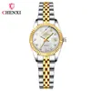 Reloj de Pareja de Negocios Chenxi Calendario Hombres Mujeres Reloj Transfronterizo de Cuarzo con Diamante Correa de Acero Reloj Cx-004A