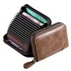 Bolsa de cartão de alta qualidade, moda, estampa retrô, multi-cartões, grande capacidade, porta-moedas, cartão de identificação, bolsa de cartão curta com zíper, atacado