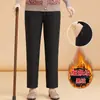 Pantalones Gruesos de Algodón Cálido con Forro Polar de Invierno para Mamá, Pantalones Holgados de Talla Grande para Abuela para Primavera y Otoño, para Usar al Aire Libre