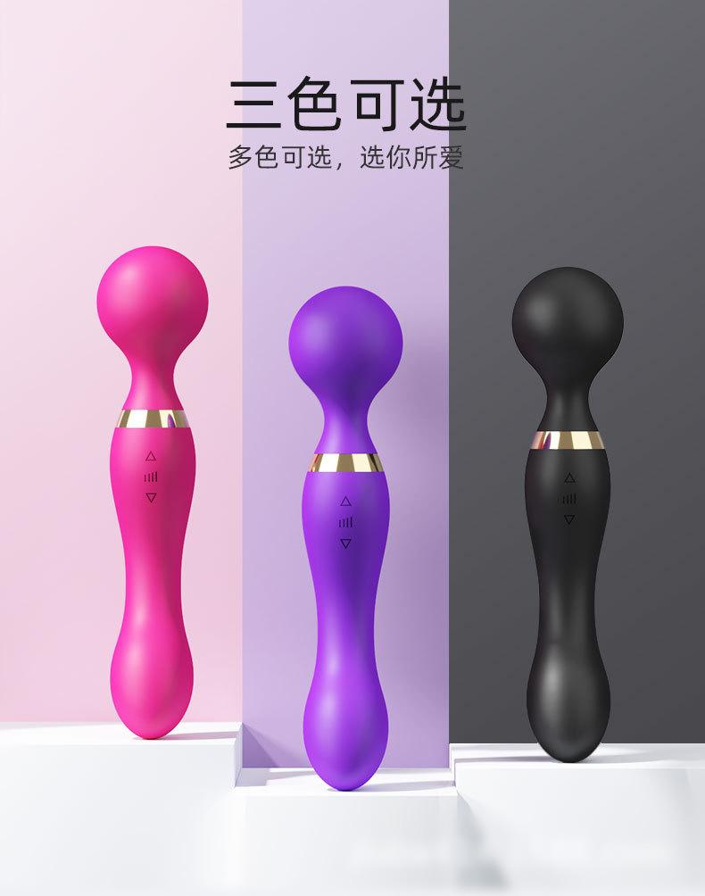 详情1跨境新品双头震动棒多频强震AV棒女用自慰器按摩棒成人情