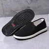 Jihua 3515 hombre fuerte ajenjo zapatos de tela del viejo Pekín para hombre de un paso de una sola capa zapatos lasaña casuales zapatos de trabajo primavera y otoño verano