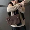 Bolso de axila vintage usado bolso cuadrado pequeño para mujer bolso de hombro único de gamuza esmerilada estilo retro bolso de mano estilo old money bolso tote