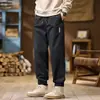 Pantalones de trabajo para hombre con terciopelo interior para hombre, holgados, cálidos, casuales, de invierno, engrosados, marca de moda, color caqui, pantalones deportivos, modernos