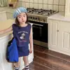 Conjunto de Colete de Verão para Meninas Roupas Infantis Moda Bebê Shorts Casuais Sem Mangas Estilo Coreano Peça Dupla