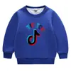 Outono e Inverno TikTok Infantil Novo Roupa Infantil Meninos e Meninas Suéter com Forro de Lã Casaco Espesso de Camada Dupla Top